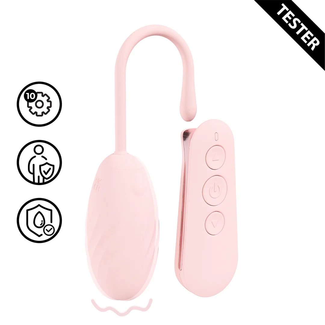 LOVU055PNKTEST vibrerend ei – 10 standen – roze Loveline by Shots - Afbeelding 1
