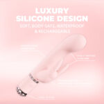 rabbit vibrator – waterproof & body-safe siliconen – Loveline Belle roze Loveline by Shots - Afbeelding 5