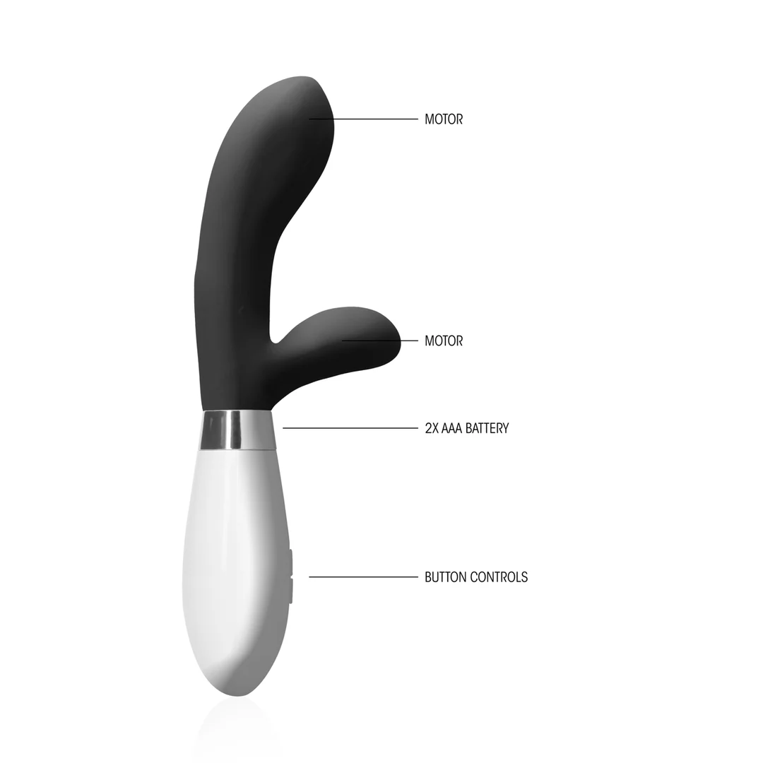 Stimolatore clitorideo e vibratore Luna Achilles, nero - immagine 2
