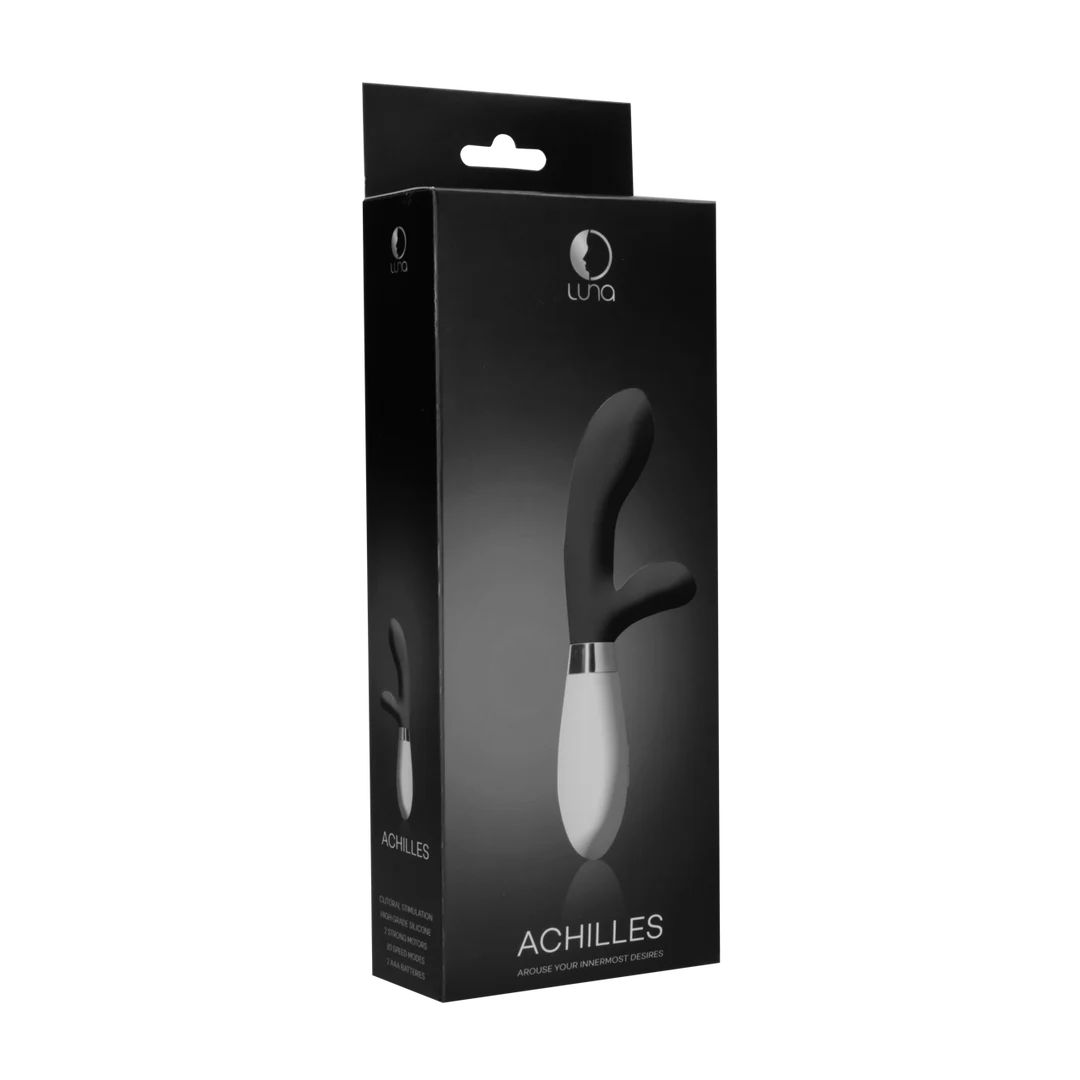 Luna Achilles clitorale stimulator en vibrator, zwart
