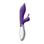 rabbit vibrator – dubbele motor & 10 standen – paars Luna by Shots - Afbeelding 4