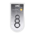 Niet-vibrerende cockring met 3 maten – Zwart