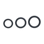 Niet-vibrerende cockring met 3 maten – Zwart - Afbeelding 3