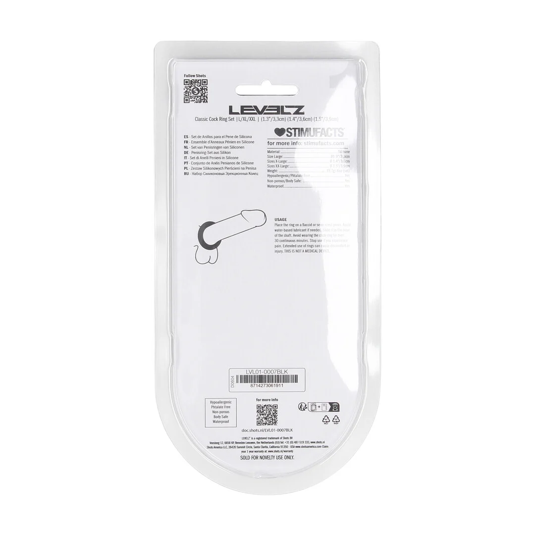 Set de 3 anneaux péniens Levelz by Shots en silicone – Image 2