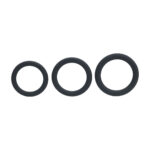 Niet-vibrerende cockring met set van 3 maten – Zwart - Afbeelding 3