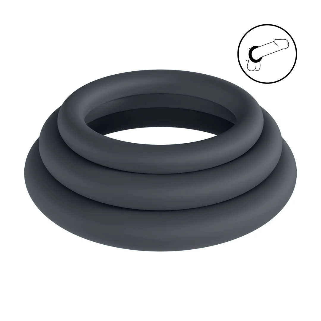 Set de 3 anneaux péniens Levelz by Shots en silicone – Image 6