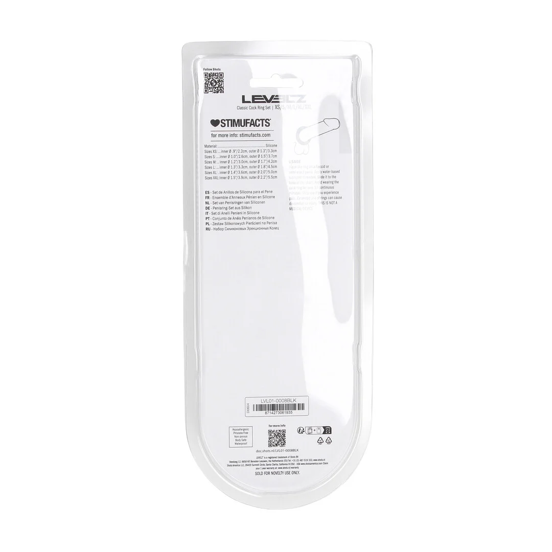 Set d’anneaux péniens Levelz by Shots en silicone – Image 2