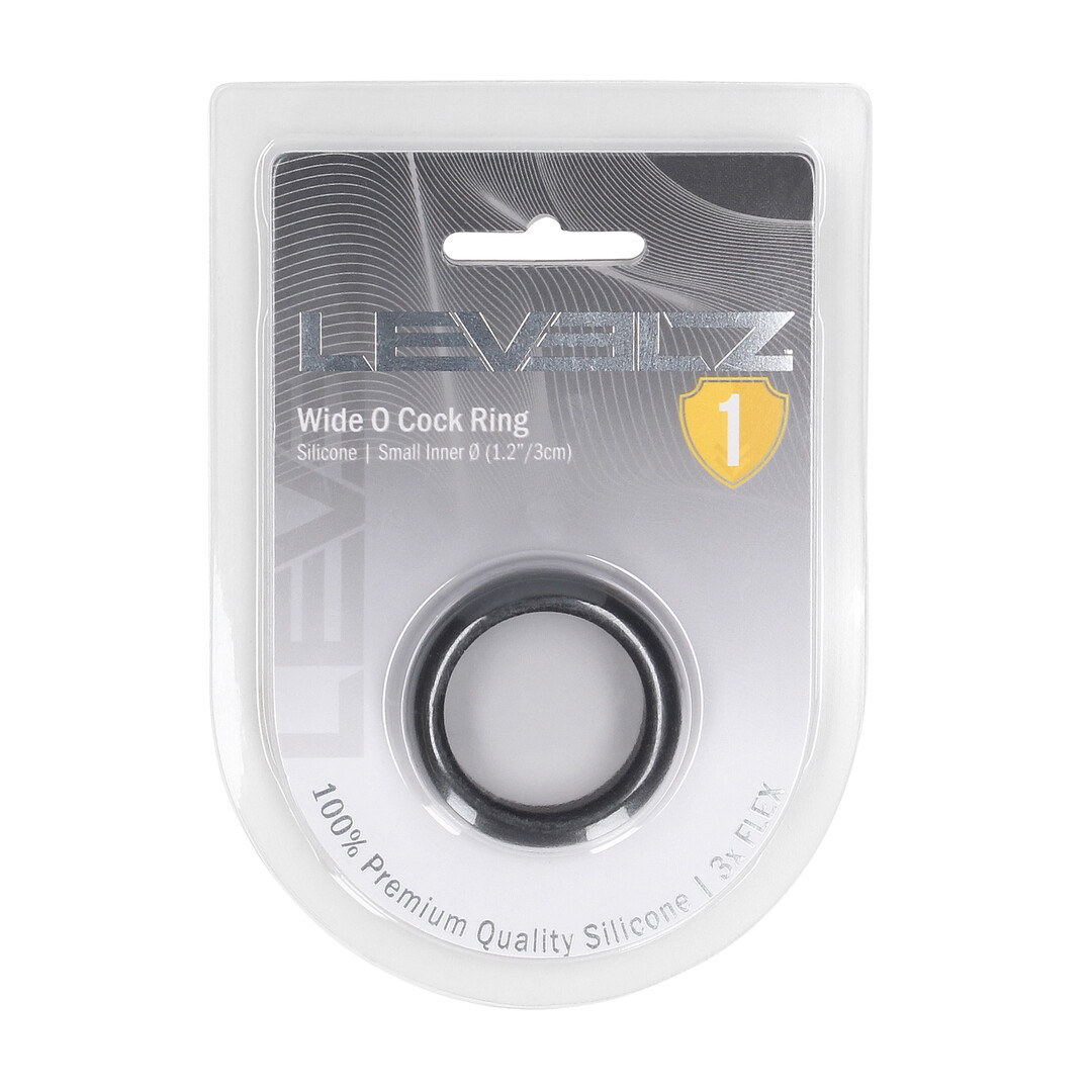 LVL01-0009BLK-2 Niet-vibrerende cockring met comfortabele pasvorm – Zwart - Afbeelding 1