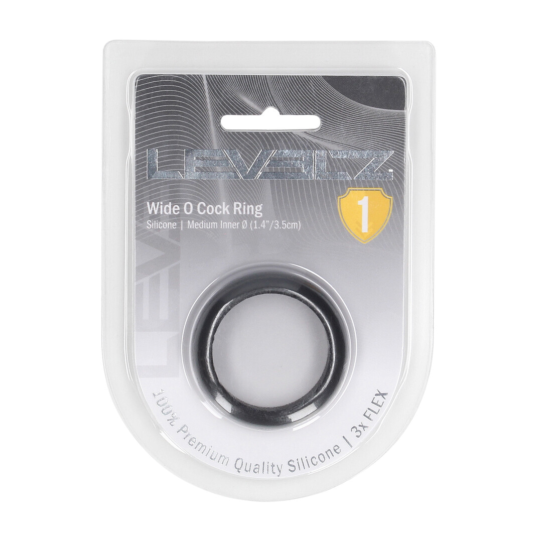 LVL01-0010BLK-2 Niet-vibrerende cockring met zachte siliconen – Zwart - Afbeelding 1