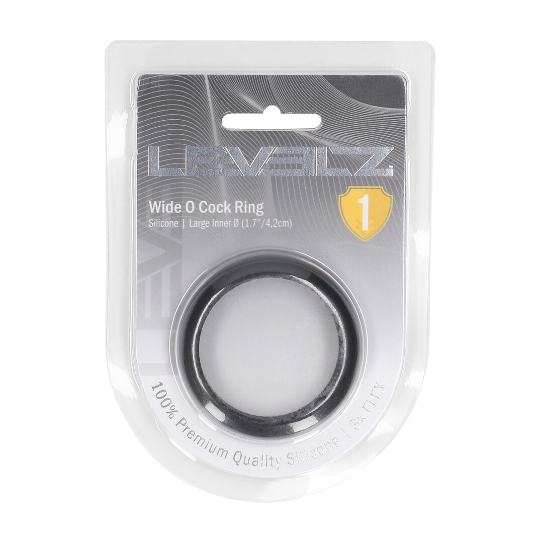 LVL01-0011BLK-2 Niet-vibrerende cockring met comfortabele pasvorm – Wide O - Afbeelding 1