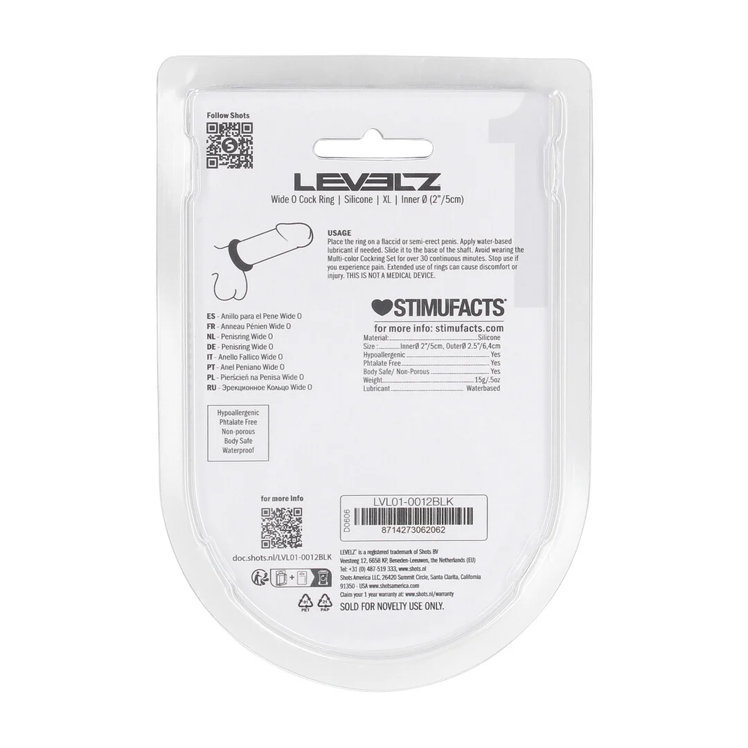 Cockring en silicone Levelz Wide O XL – Image 2