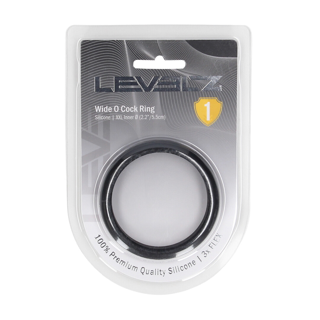 LVL01-0013BLK-2 Niet-vibrerende cockring met zachte silicone – Zwart - Afbeelding 1