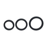 Niet-vibrerende cockring met 3 maten – Zwart - Afbeelding 3