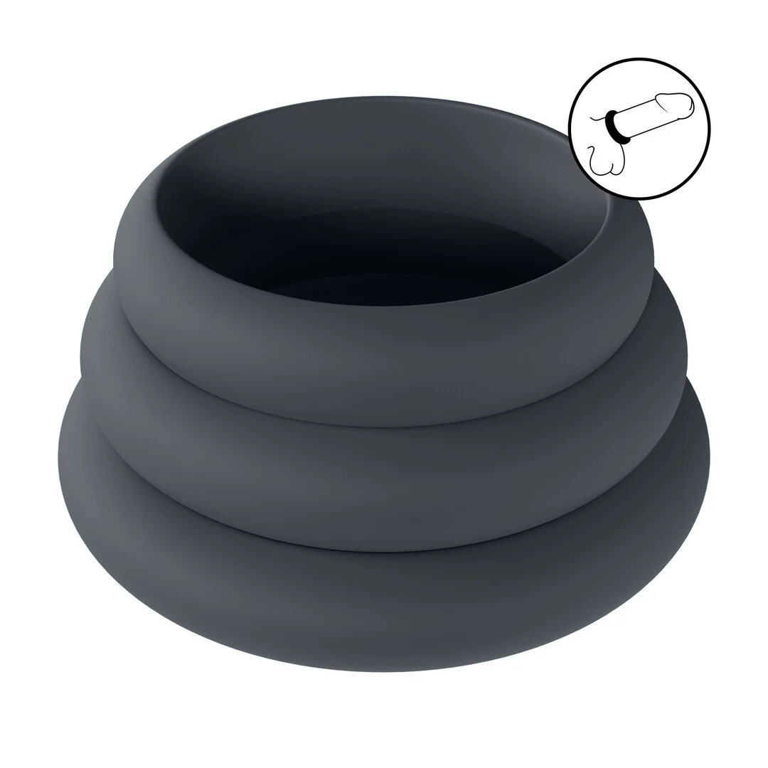 Conjunto de 3 anéis penianos de silicone Levelz by Shots - Image 6