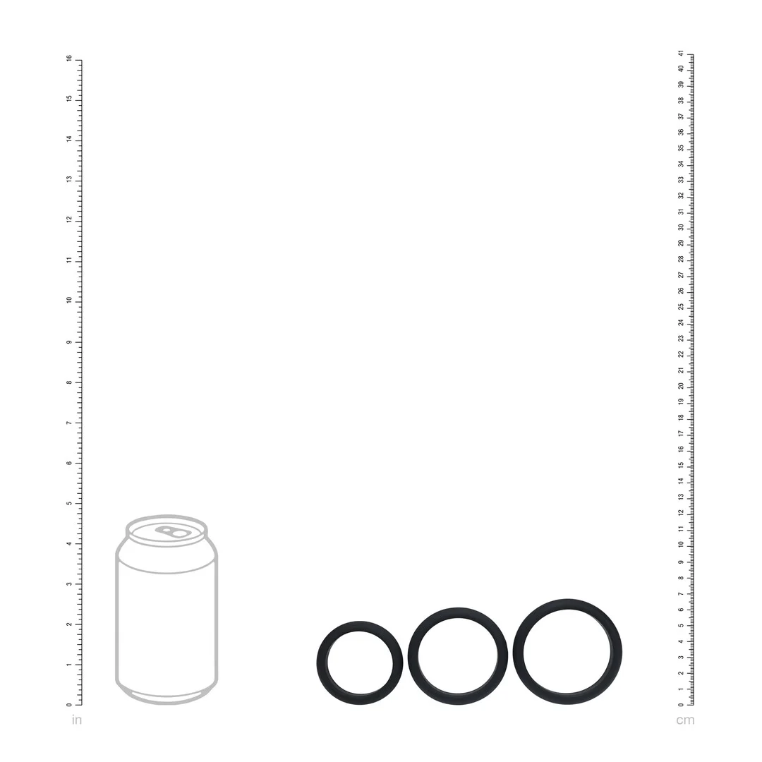 Set d’anneaux péniens en silicone Wide O Levelz by Shots – Image 4