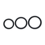 Niet-vibrerende cockring met drie maten – Zwart - Afbeelding 3