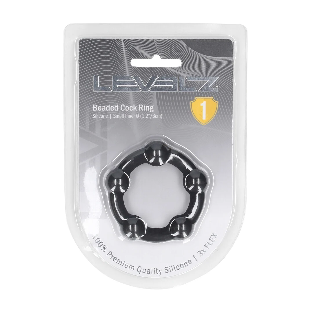 LVL01-0021BLK-2 Cockring à billes Levelz by Shots – Image 1