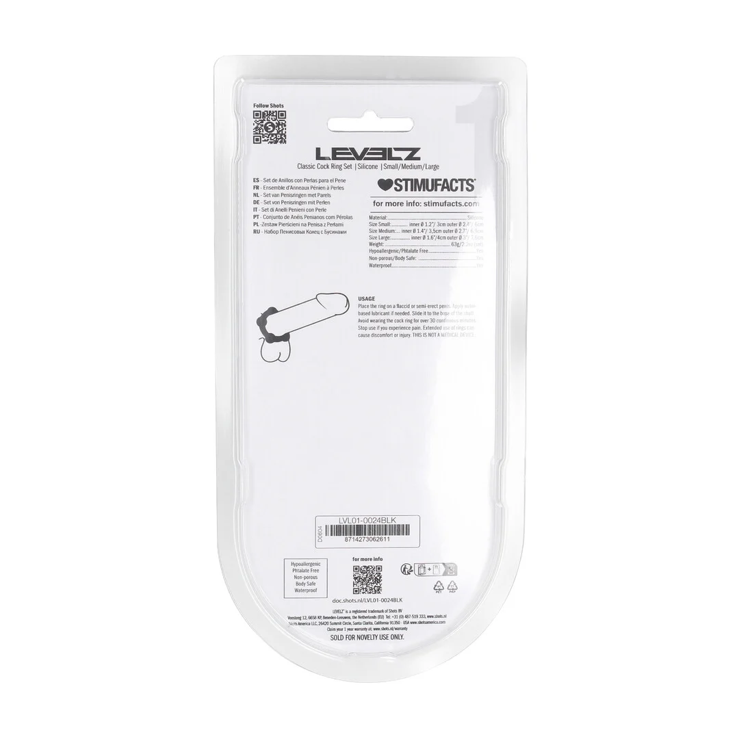 Set d’anneaux péniens Levelz en silicone – Image 2