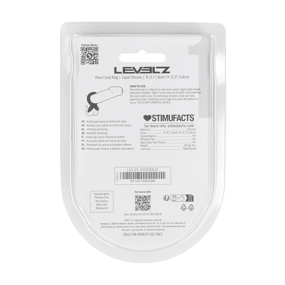 Anneau pénien Levelz Pencil en silicone – Image 2