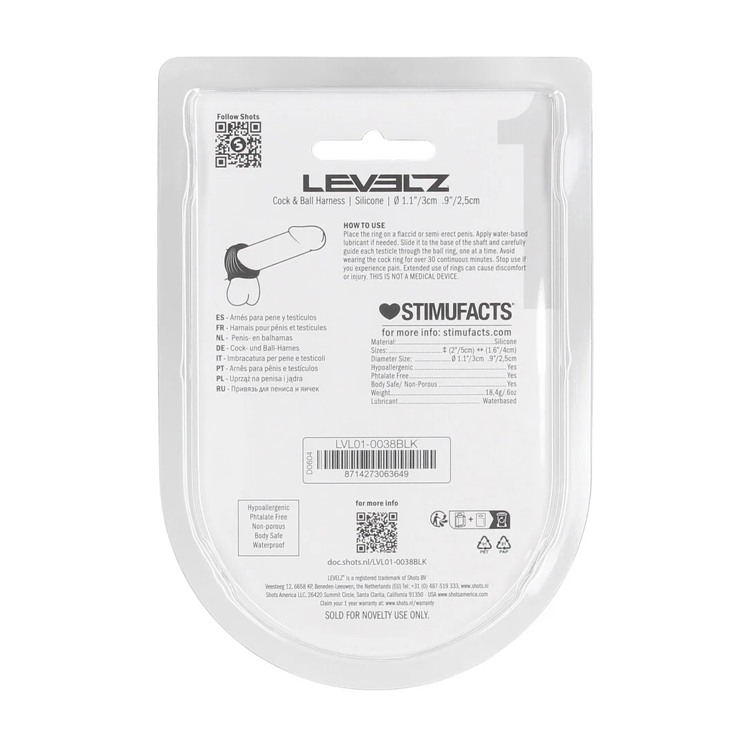 Harnais pour pénis et testicules en silicone Levelz – Image 2