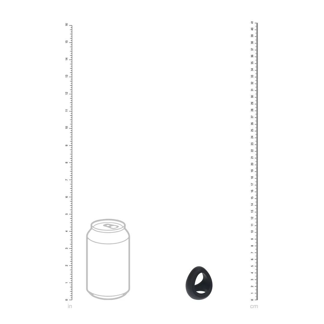 Cockring en silicone Levelz Tri O noir – Image 3