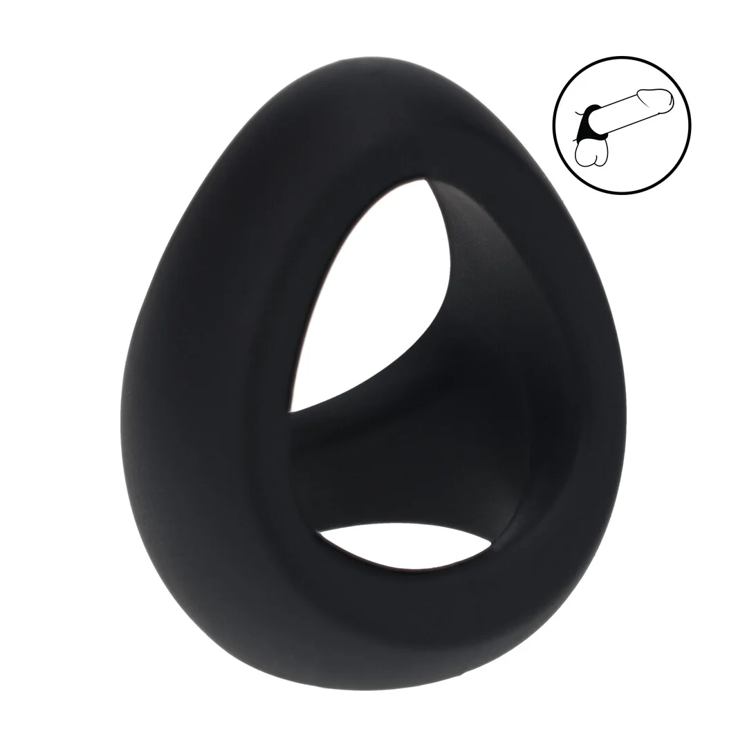 Cockring en silicone Levelz Tri O noir – Image 5