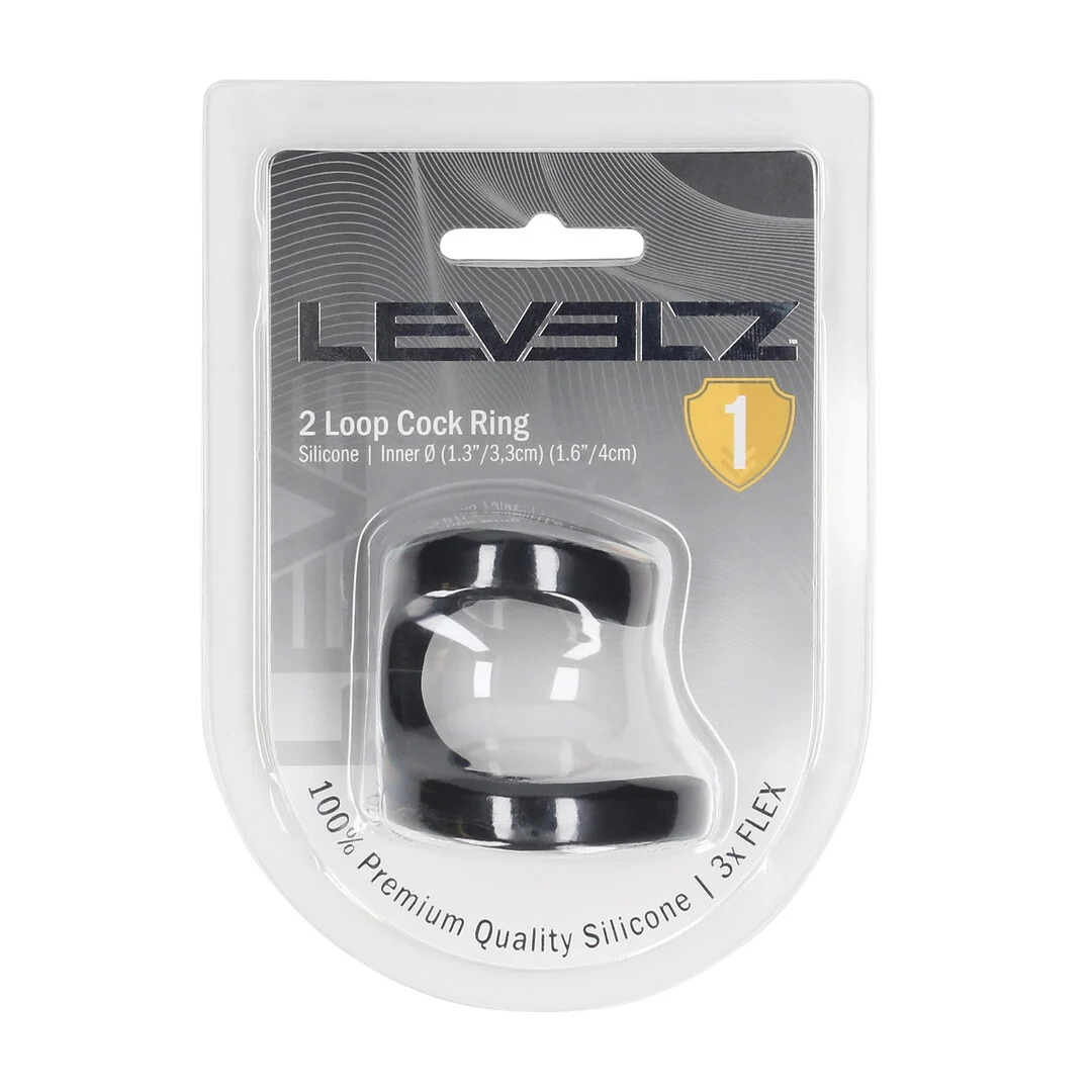 LVL01-0040BLK-2 Levelz by Shots 2 Loop Silikon Cockring – Bild 1