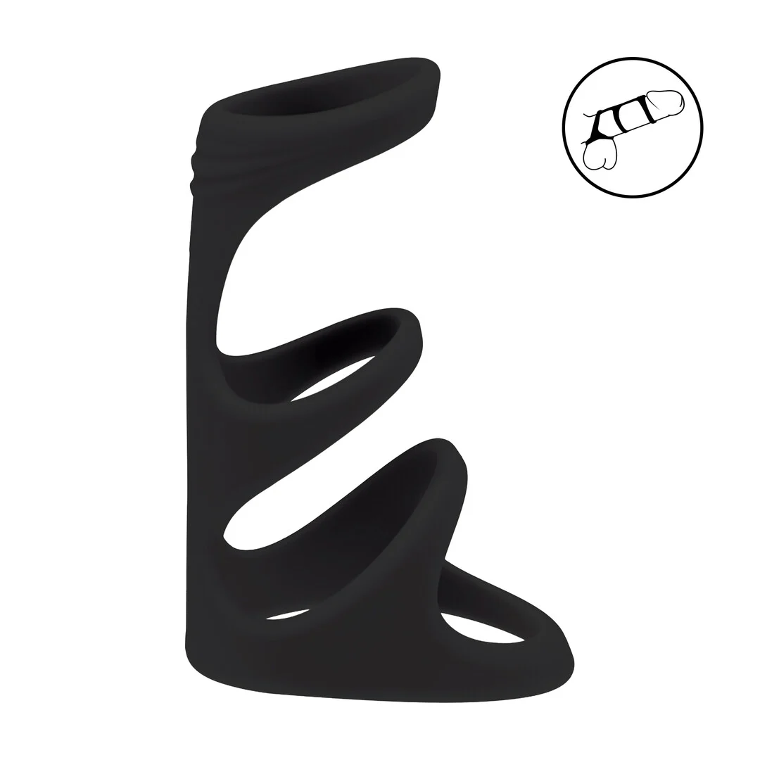 Cockring Levelz en silicone à trois boucles – Image 6