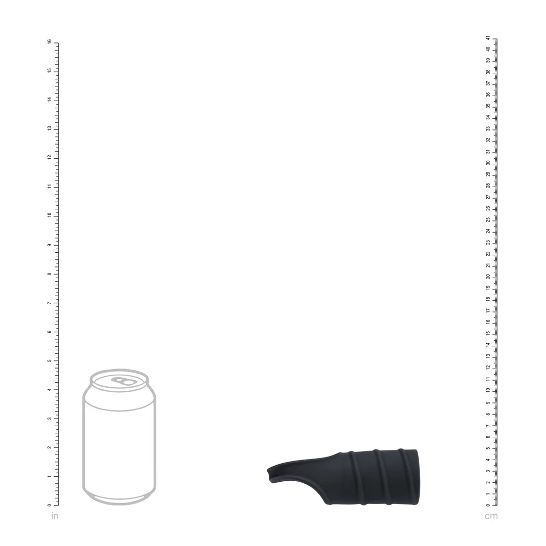 Levelz by Shots Silikon Cockring mit gerippter Manschette, schwarz – Bild 4