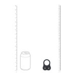 Niet-vibrerende cockring met extra gewicht – Zwart - Afbeelding 4