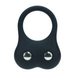 Niet-vibrerende cockring met extra gewicht – Zwart - Afbeelding 3