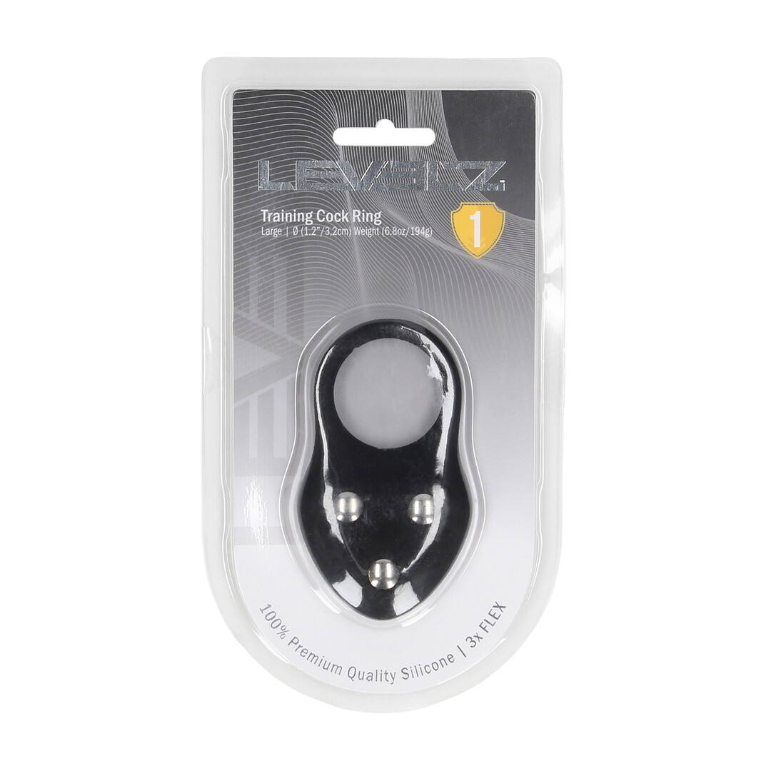 LVL01-0048BLK-2 Niet-vibrerende cockring met extra gewicht – Zwart - Afbeelding 1