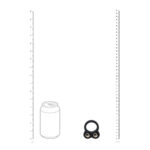 Niet-vibrerende cockring met dubbel gewicht – Zwart - Afbeelding 4