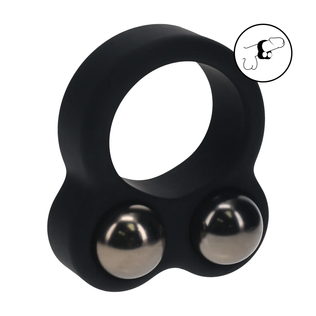 Double bague pénienne lestée Levelz en silicone liquide – Image 6