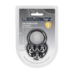 Niet-vibrerende cockring met drievoudig gewicht – Zwart