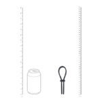 Niet-vibrerende cockring met verstelbare lasso – Zwart - Afbeelding 4