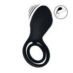 Vibrerende cockring met stevige grip – Zwart - Afbeelding 4