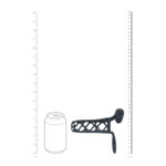 Vibrerende cockring met sleeve om penis en ballen – Vibrerende Kooi Silicone Penis Huls en Balring - Zwart - Afbeelding 3