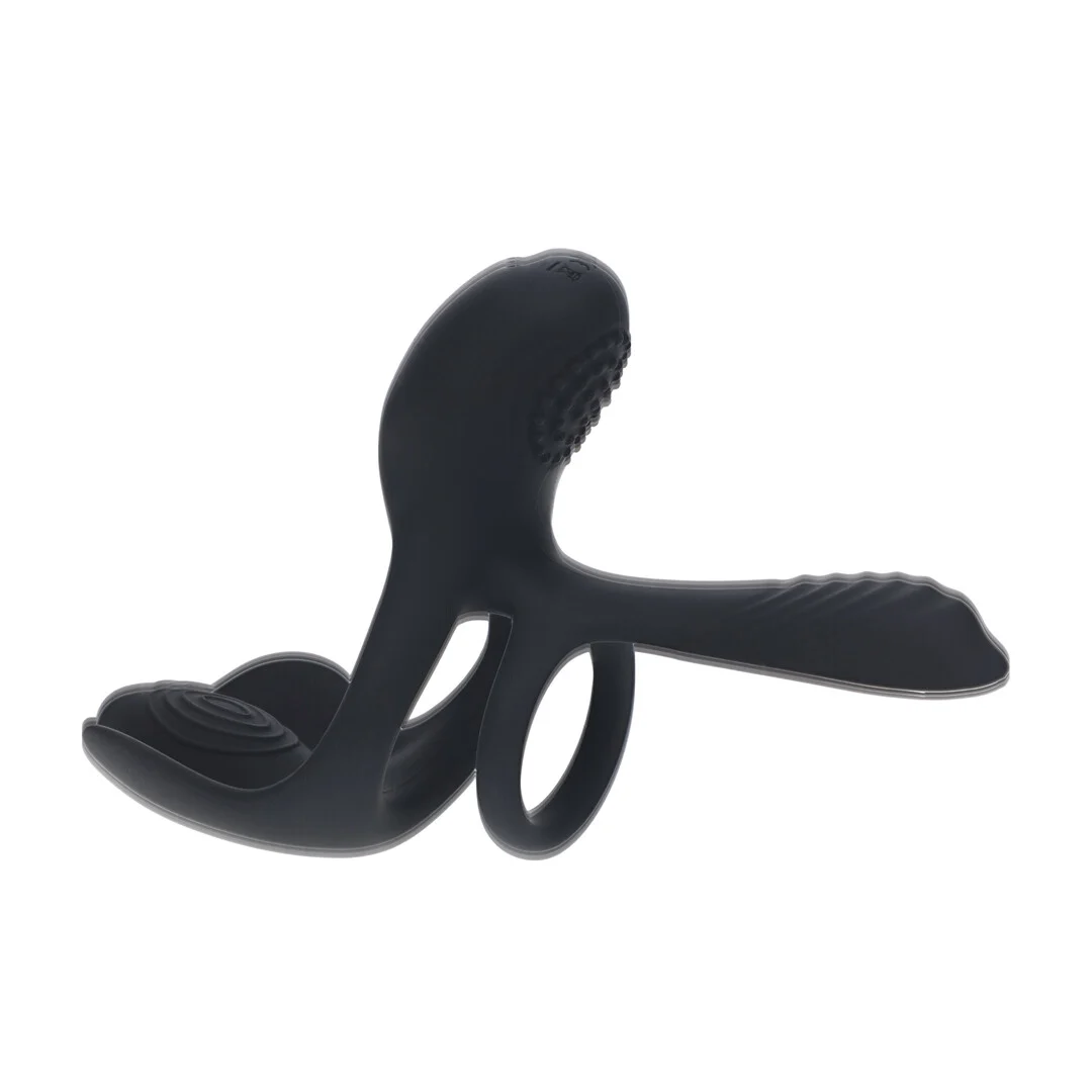 Anello fallico vibrante in silicone Levelz con tre motori - immagine 5