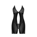 Babydoll met open rug en diepe V voor sensuele look – Exposed by Magic Silk - Afbeelding 4