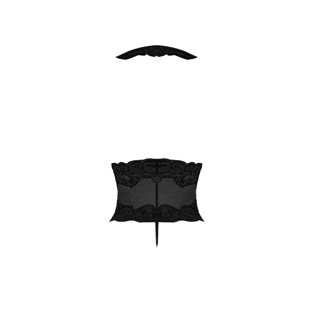 Spitzenbody mit Neckholder, tiefem V Ausschnitt und String für einen sinnlichen Look – Exposed – Bild 11