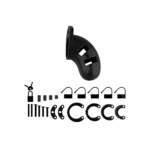 Chastity cage met verstelbare ringen – 3.5 / 9 cm - Afbeelding 2