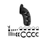 Chastity cage met verstelbare ringen – Model 03 - Afbeelding 2