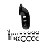 Chastity cage van polycarbonaat – Model 06 - Afbeelding 2