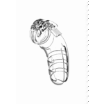 Chastity cage van polycarbonaat – Model 06 - Afbeelding 8