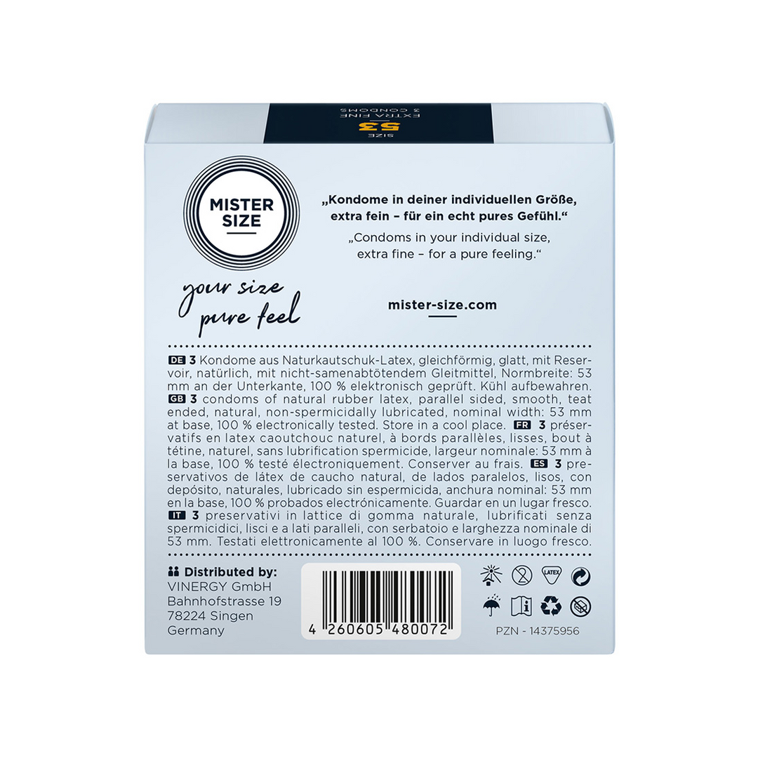 MR5303-2 Perfect passende condooms – 3 stuks – MISTER SIZE - Afbeelding 1