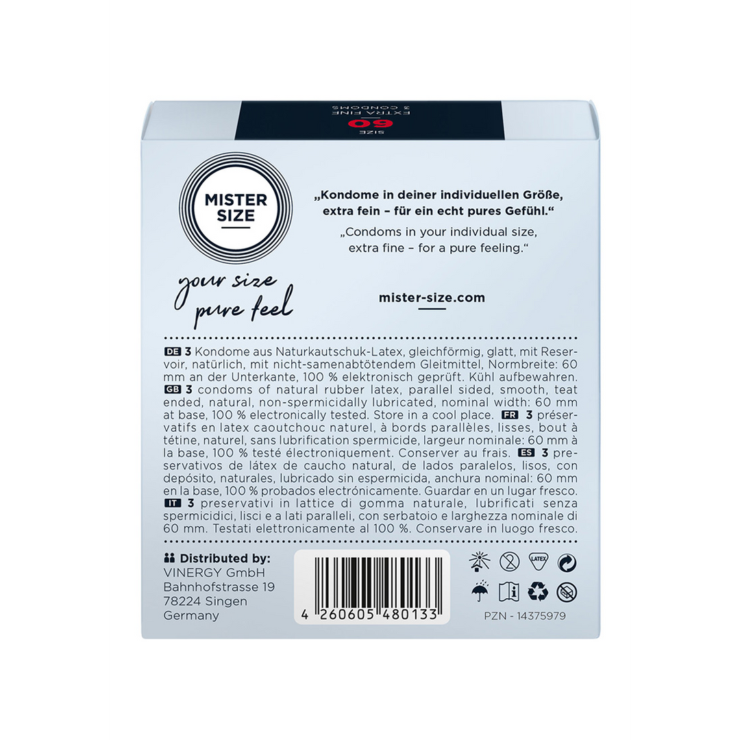 MR6003-2 Perfect passende condooms – 3 stuks – MISTER SIZE - Afbeelding 1