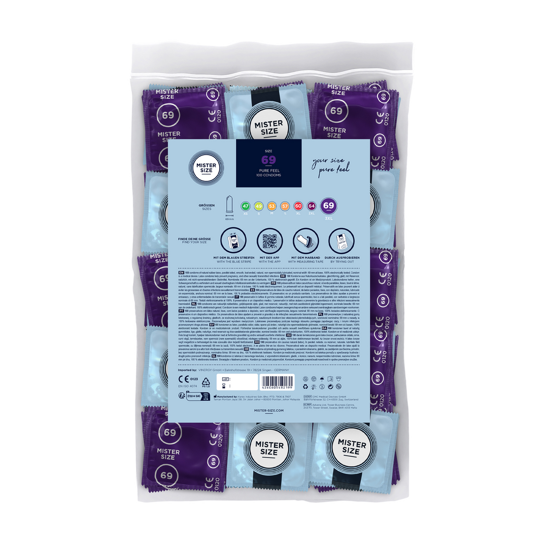 MR69100-2 Ruime pasvorm condooms – 100 stuks – MISTER SIZE - Afbeelding 1