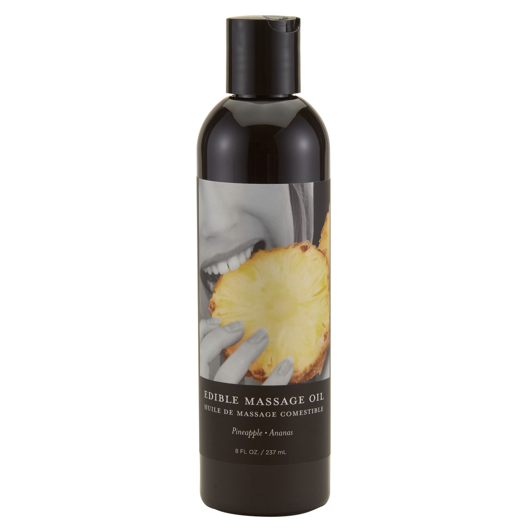 MSE011 Erotische massage olie – Eetbare massageolie – Ananas – Earthly Body – 8 fl oz / 237 ml - Afbeelding 1