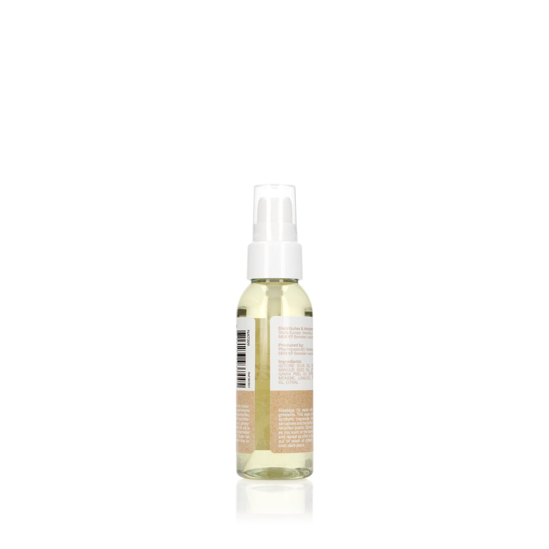 NAT009-5 Massage olie – Vegan, natuurlijke ingrediënten; vrij van synthetische geuren, kleurstoffen en conserveermiddelen – Bergamot – Natural Pleasure by Shots – 50 ml - Afbeelding 1